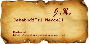 Jakabházi Marcell névjegykártya