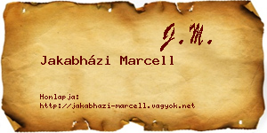 Jakabházi Marcell névjegykártya