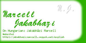 marcell jakabhazi business card
